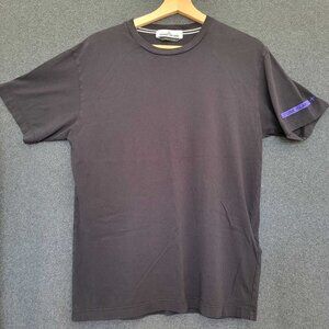 Stone Island Men’s M Black Cotton Logo T-Shirt Minimalist Casual Everyday Basic